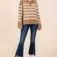 Stripe Pattern Knit Sweater