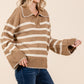 Stripe Pattern Knit Sweater