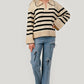 Stripe Pattern Knit Sweater