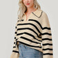 Stripe Pattern Knit Sweater