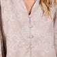 Plus Paisley Eyelet Laced Button-Up Blouse