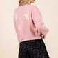 Floral Embroidered Knit Sweater