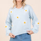 Floral Embroidered Knit Sweater