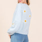 Plus Floral Embroidered Knit Sweater