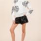 Plus Floral Embroidered Knit Sweater