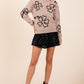 Plus Floral Embroidered Knit Sweater