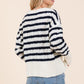 Plus Stripe Argyle Knit Sweater