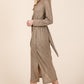 Waist Wrap Dress w Side Pockets-LUREX