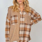 White Birch Full Size Contrast Plaid Button Down Shirt