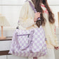 Zenana Checkered Multi-Pocket Travel Bag