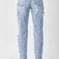 RISEN Distressed Slim Cropped Jeans