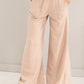 High Rise Wide Leg Drawstring Pants