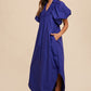 Annie Wear Smocked Puff Sleeve Midi Dress