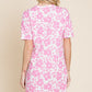 BOMBOM Floral Button Down Mini Dress