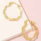 Fame Double Wavy Pincatch Hoop Earrings