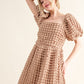 And The Why Full Size Square Neck Puff Sleeve Dress