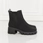 MMShoes Work For It Matte Lug Sole Chelsea Boots in Black