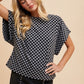 Annie Wear Checkered Round Neck Short Sleeve T-Shirt