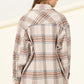 For Myself Checkered Print Button-Front Shacket