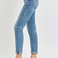 Risen Full Size High Rise Cropped Roll Up Jeans