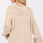 SAGE + FIG Cable-Knit Long Sleeve Sweater