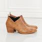 MMShoes Trust Yourself Embroidered Crossover Cowboy Bootie in Caramel