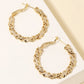 Fame Double Twist Chain Latch Hoop Earrings