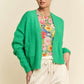 Davi & Dani Open Front Drop Shoulder Cardigan