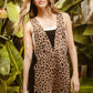 BiBi Leopard Sleeveless Overalls with Pockets