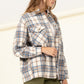 For Myself Checkered Print Button-Front Shacket