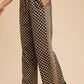 Annie Wear Drawstring Checkered Wide Leg Pants