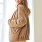 Washed Soft Comfy Quilting Zip Closure Jacket