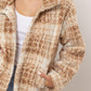 HYFVE Plaid Collared Neck Boucle Jacket with Pockets