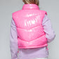 Snobbish Zip Up Turtleneck Shiny Quilted Vest