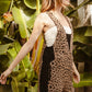 BiBi Leopard Sleeveless Overalls with Pockets