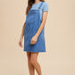 Annie Wear Wide Strap Denim Overall Dress with Pockets