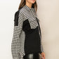 HYFVE Houndstooth Contrast Raw Hem Jacket