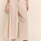 J.NNA Smocked Waist Boho Wide Leg Pants with Pockets