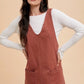 Annie Wear V-Neck Adjustable Strap Denim Overall Dress with Pockets