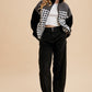 Annie Wear Plaid Zip Up Drop Shoulder Sherpa Jacket