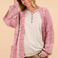 VERY J Cable Knit Open Front Cardigan