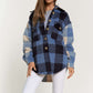 Plaid Chest Pocket Detail Shacket