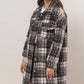 HYFVE Plaid Button Down Longline Shacket