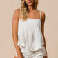 BiBi Fringed Hem Smocked Cami