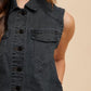 Annie Wear Collared Neck Button Down Denim Vest