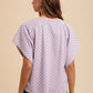 Annie Wear Checkered Round Neck Short Sleeve T-Shirt