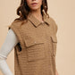 Annie Wear Puzzle Quilted Snap Down Vest Coat