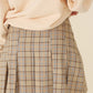 Plaid pleated mini skirt