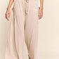 J.NNA Smocked Waist Boho Wide Leg Pants with Pockets