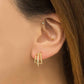 Heiress Huggie Hoop Earrings